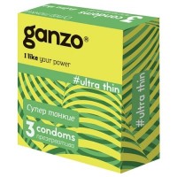 Презервативы "Ganzo Ultra Thin", ультратонкие, 3 шт.